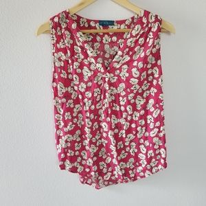 10/$10 Antibes Blanc Floral Sleeveless Top